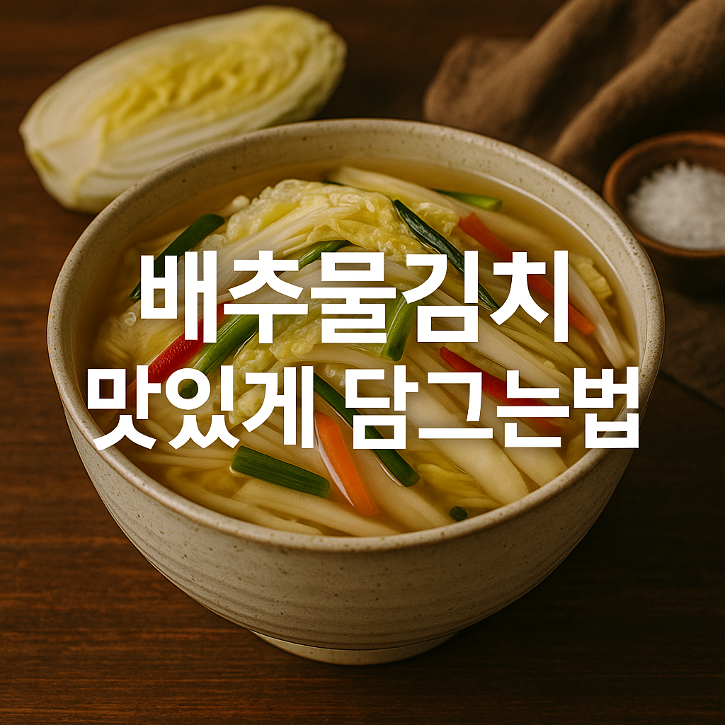 배추물김치 맛있게 담그는법