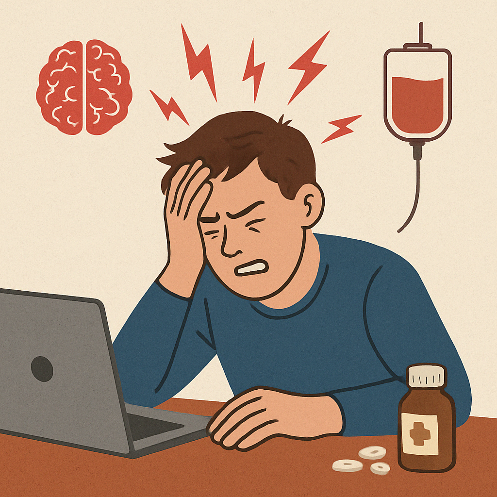 지속적인 심한 두통 이유