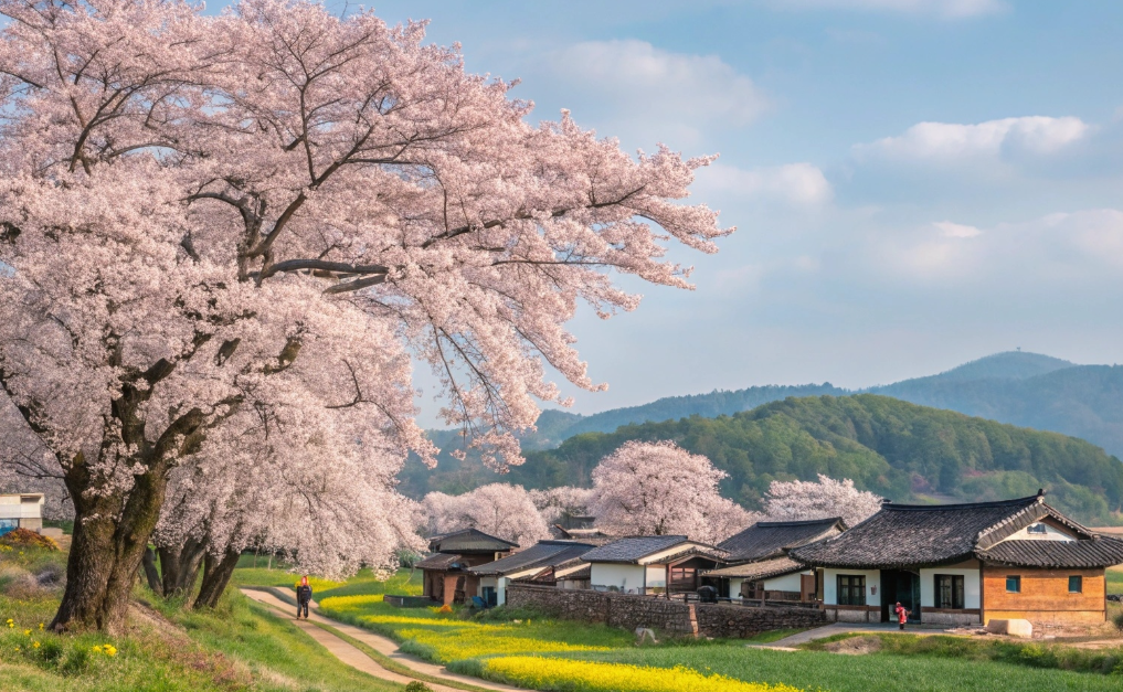 벛꽃이 흐드러지게 피어있는 풍경
