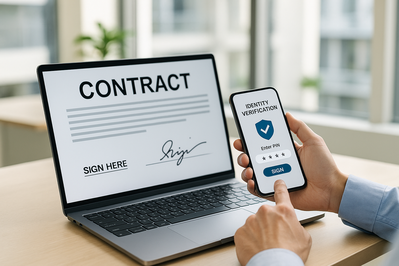 전자계약서 모바일 인증