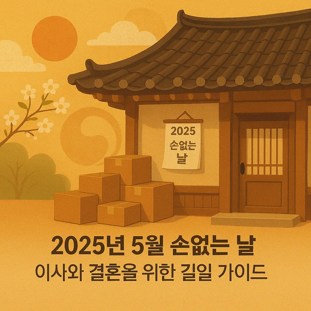2025년 5월 손없는 날, 이사와 결혼을 위한 길일 가이드