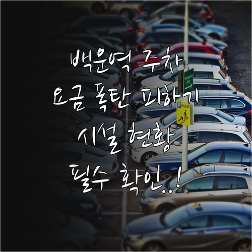 백운역 공영주차장 위치별 시설 현황과..