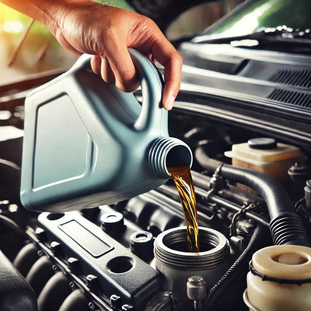 엔진오일 보충하기