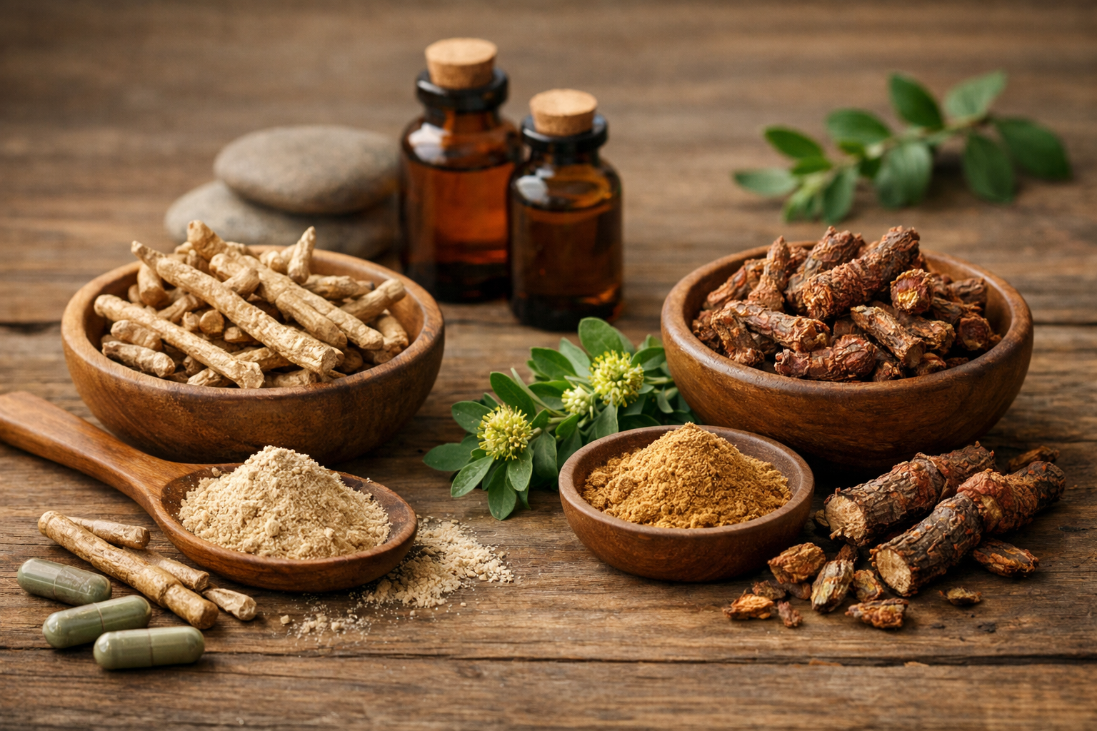 아슈와간다와 같은 천연 허벌 제품