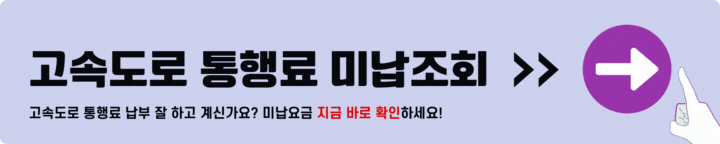 고속도로 통행료 미납조회