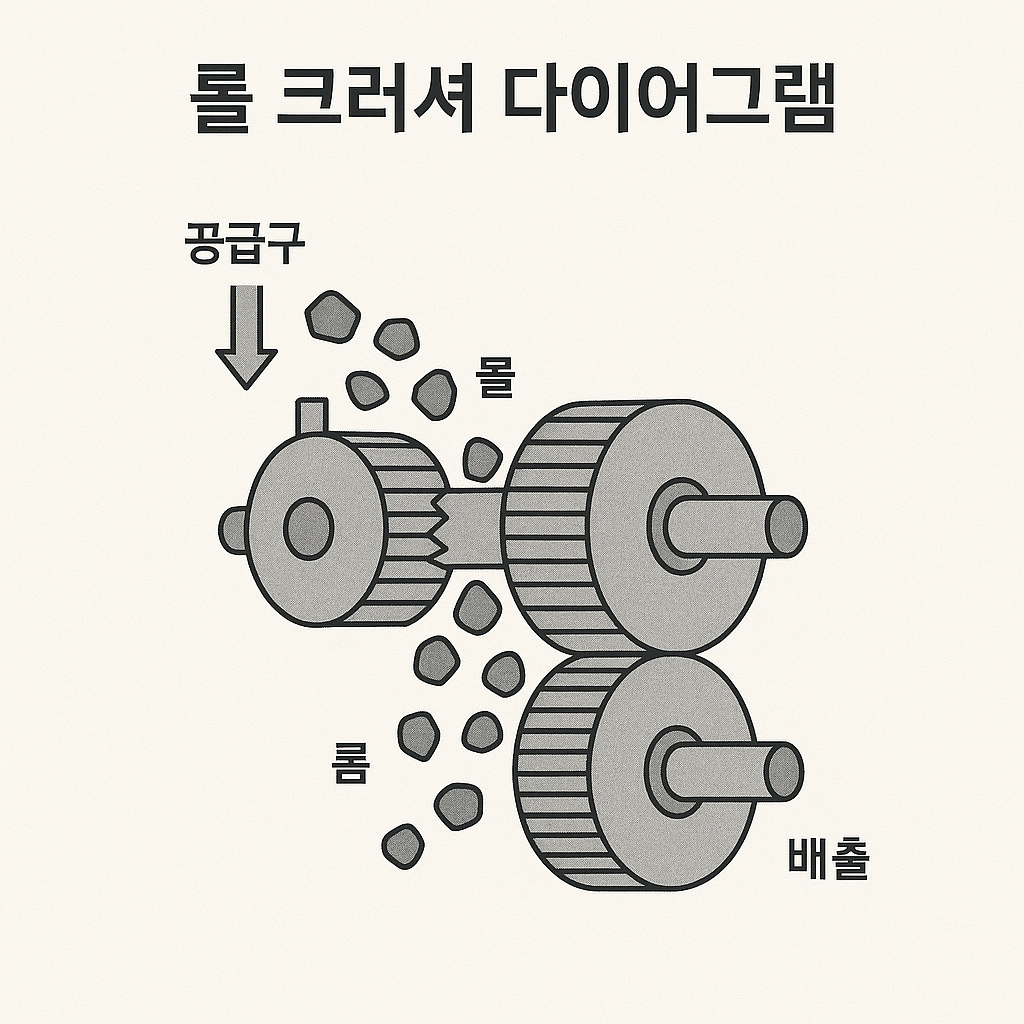 롤 크러셔 다이어그램