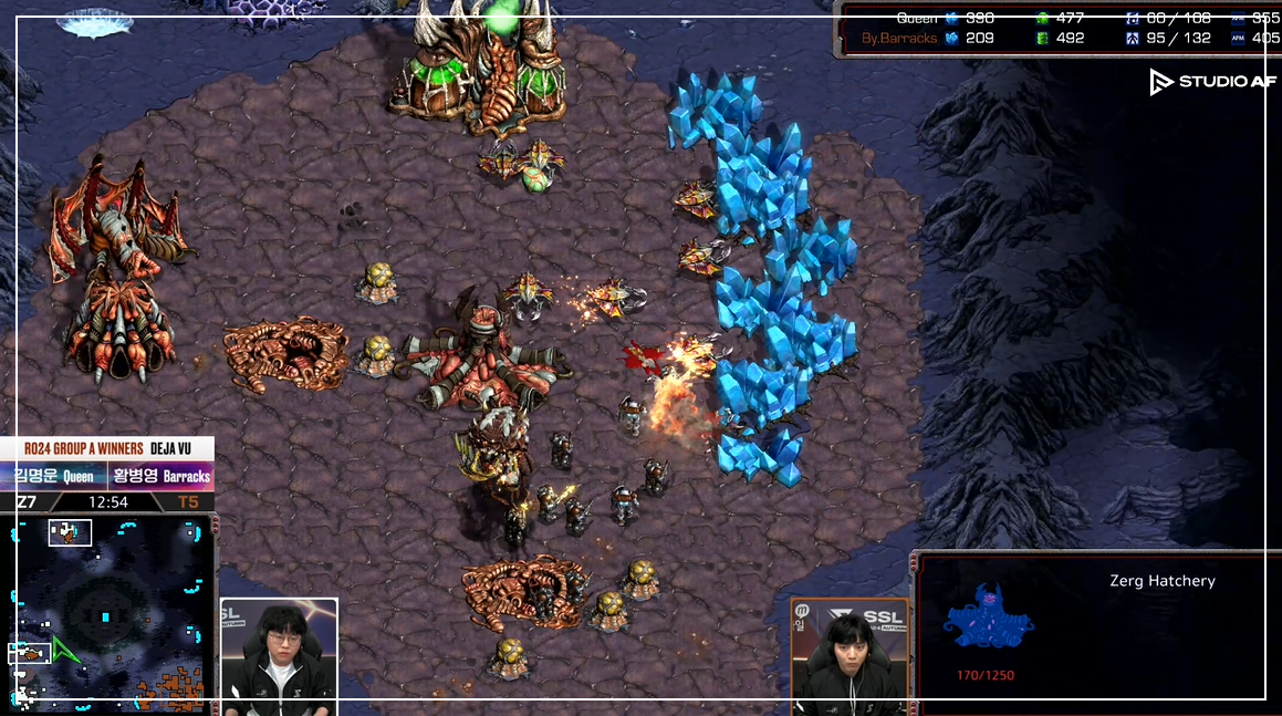 SSL 24강 A조 승자전 멀티 공격