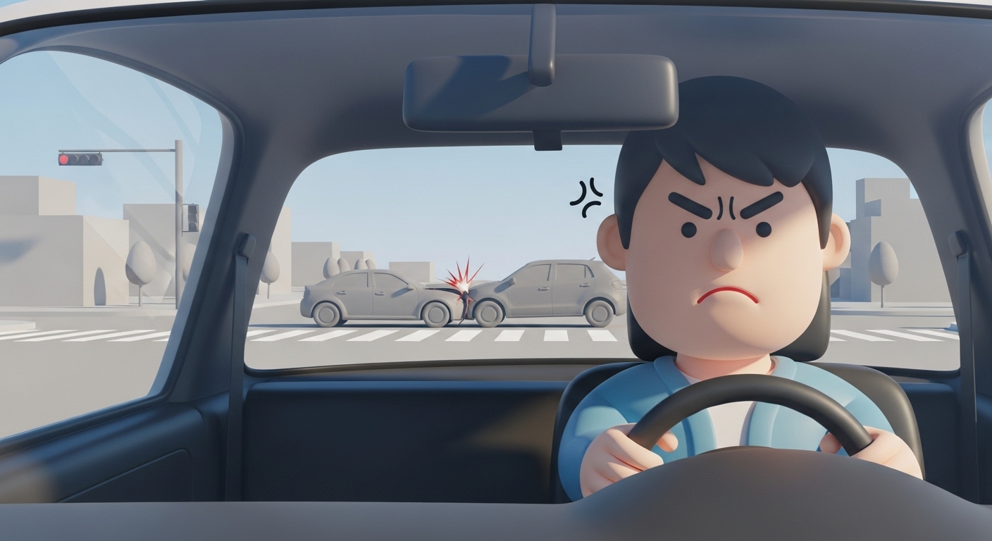 선진입 후 &amp;#39;정차 중&amp;#39; 충돌 시 과실 비율표