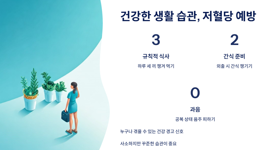 건강한 생활습관으로 저혈당 예방