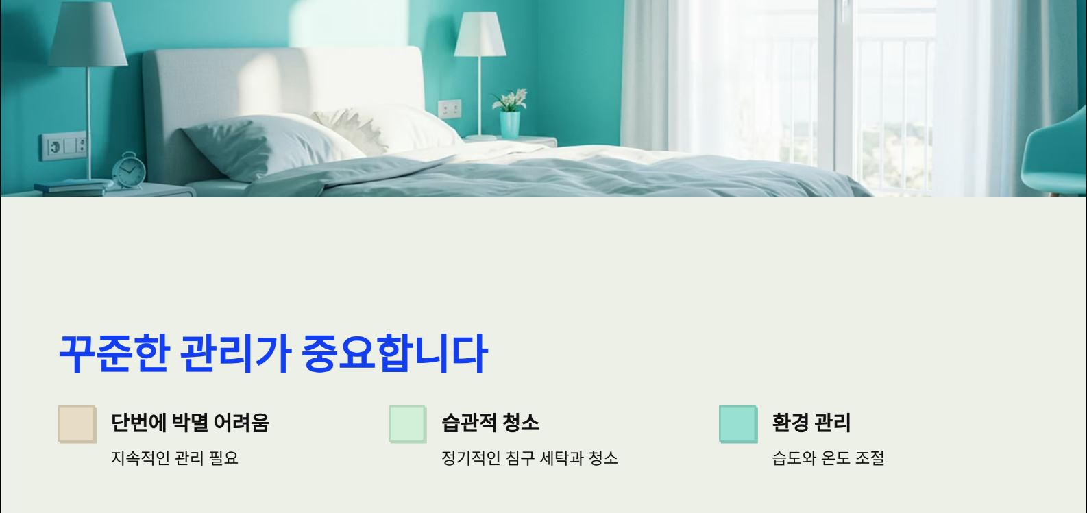 꾸준한 관리가 중요합니다