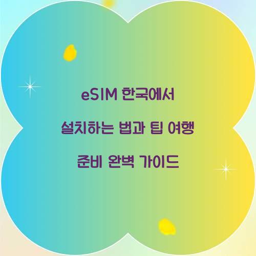 eSIM 한국에서 설치