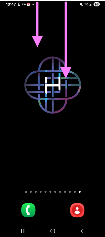 방법 1: 홈화면에서 알림패널 열기