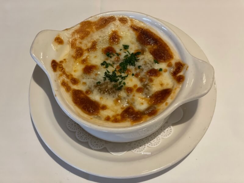 강남 신사 맛집 붓처스컷 도산 - 프렌치 어니언 스프