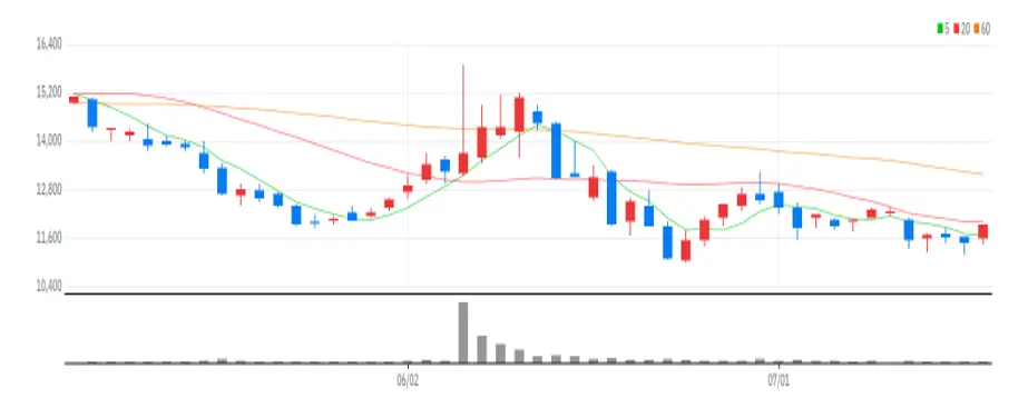 대양전기공업 차트