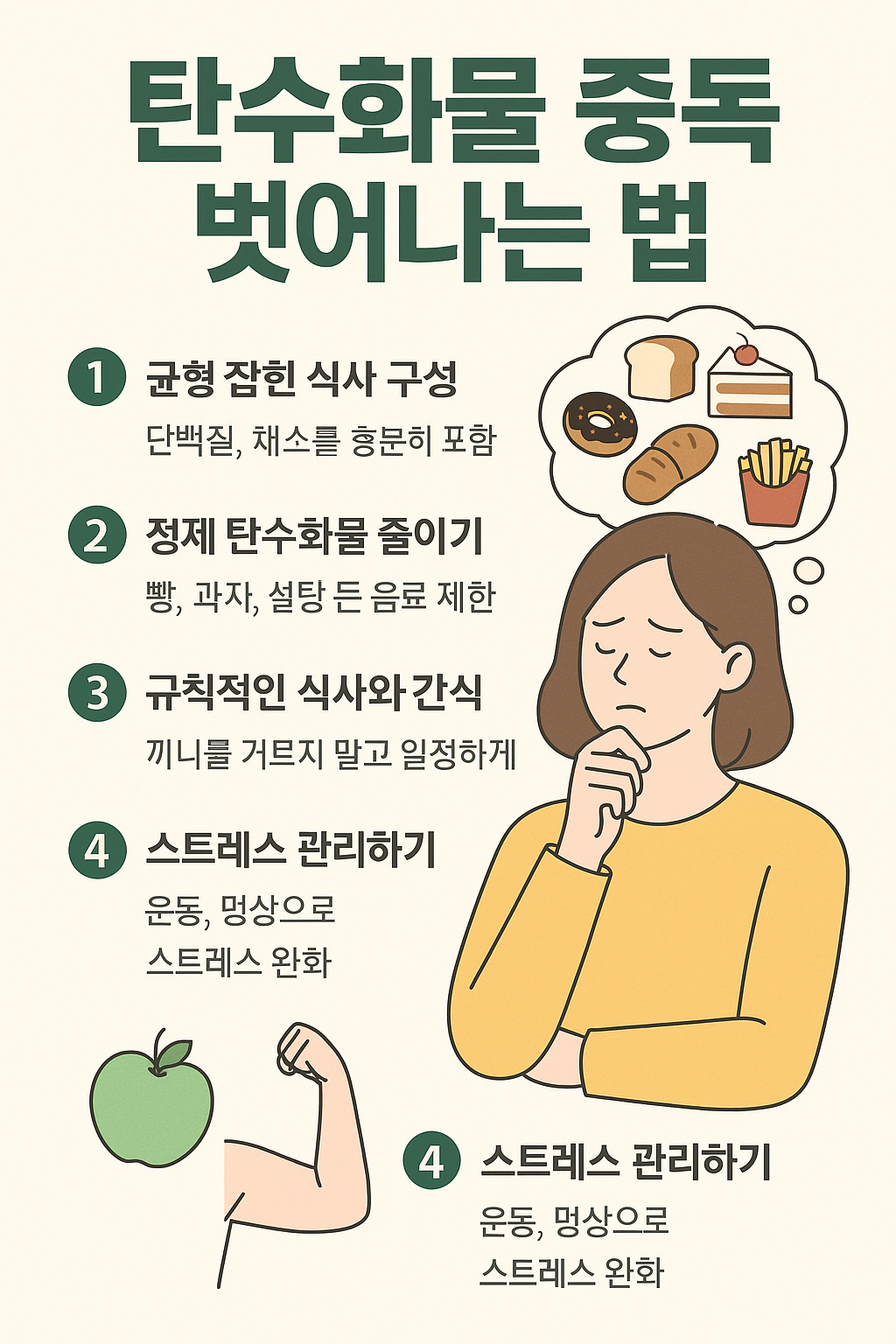 탄수화물 중독에서 벗어나기 위한 전략과 생활루틴만들기