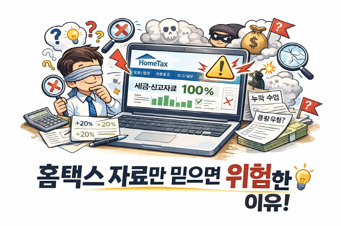 1인 사업자가 홈택스 자료를 그대로 믿으면 위험한 이유