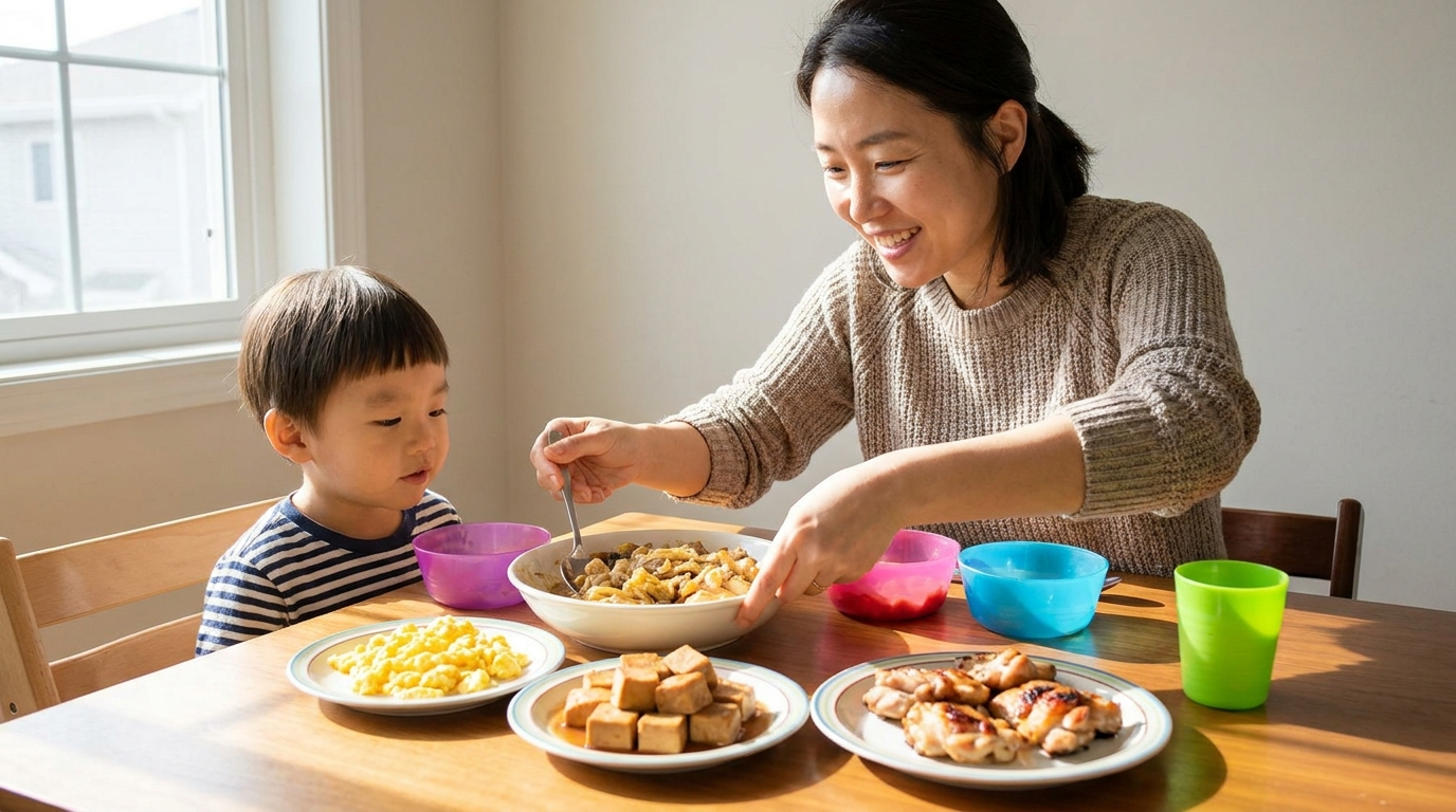 아이 식사 단백질 식품
