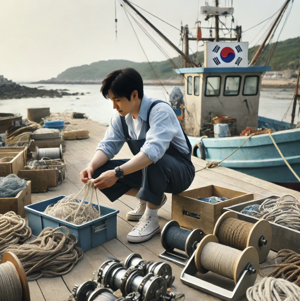 소규모 어업 사업에서 일하는 근로자