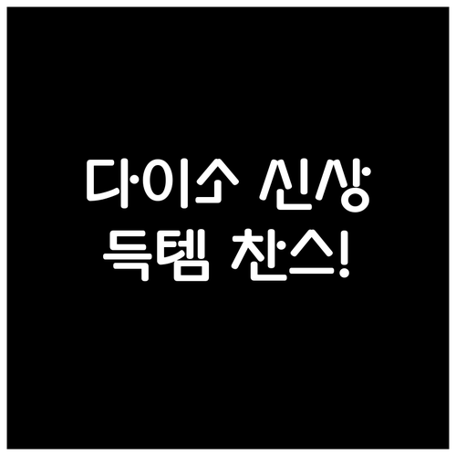 다이소 신상 득템 찬스 놓치면 후회할
