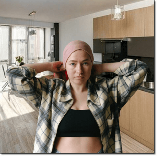 암 치료 중인 여성