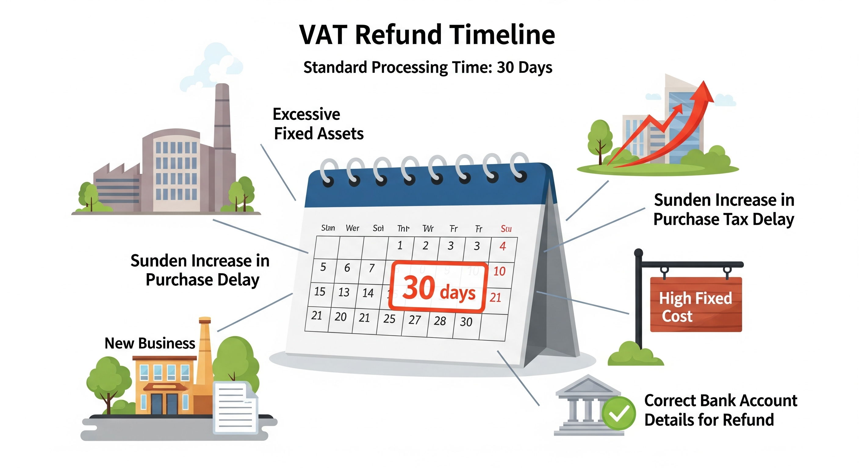 "부가가치세 환급 절차와 소요 기간"에 대한 이미지입니다.