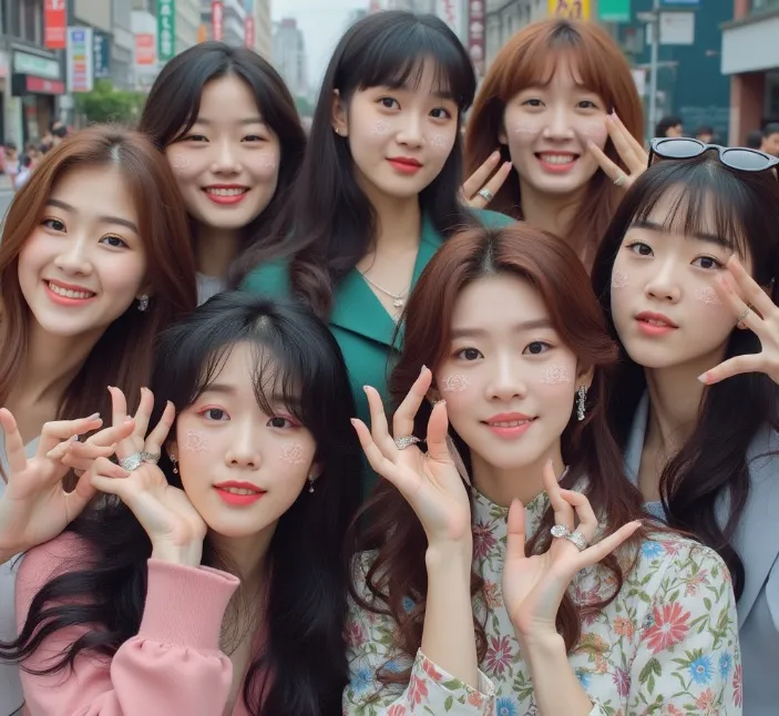 드림렌즈를 착용하고 있는 성인들