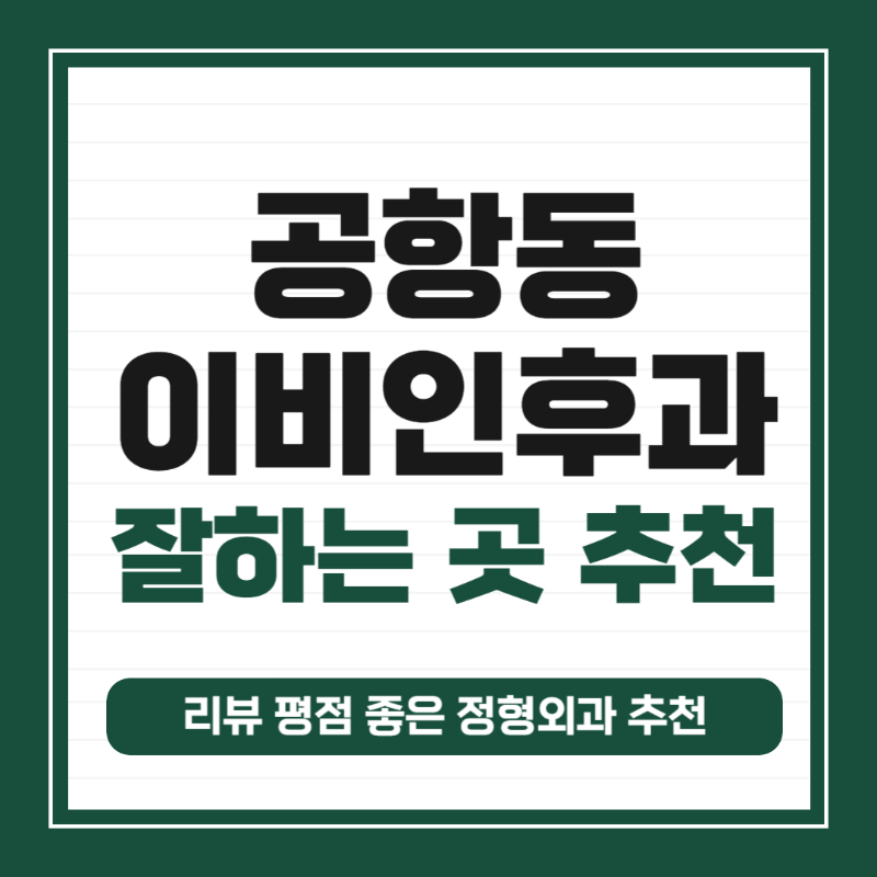 강서구 공항동 이비인후과 귀지제거 감기 목 수액 독감 귀 진료 유명하고 잘하는 곳