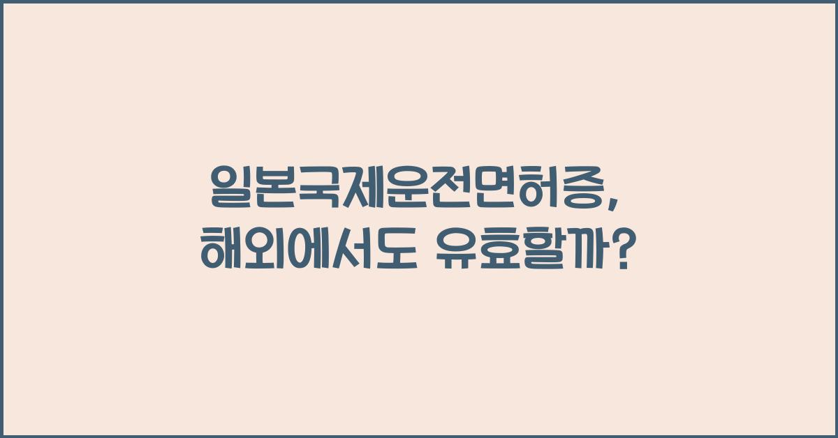일본국제운전면허증