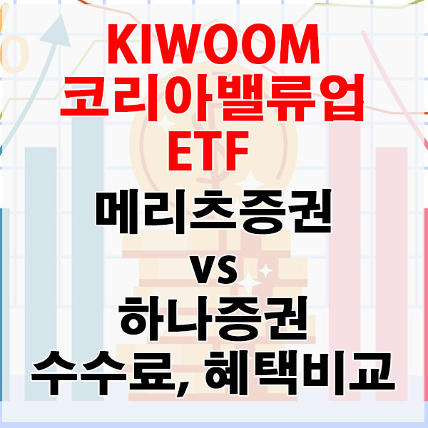 KIWOOM 코리아밸류업 ETF, 메리츠증권 vs 하나증권 수수료와 혜택 비교하기