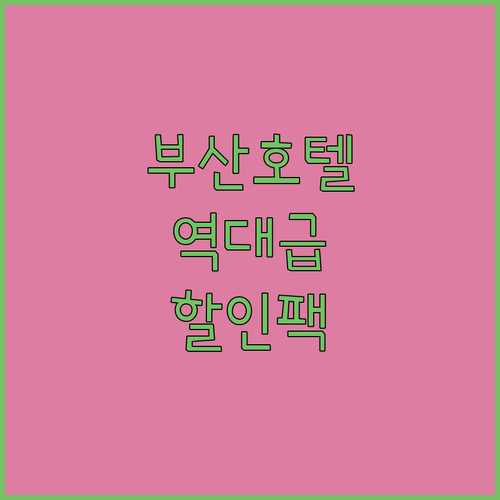 광안리 베니키아 호텔부터 공항 인근 ..