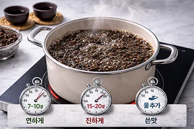 보이차 끓이기 농도 조절