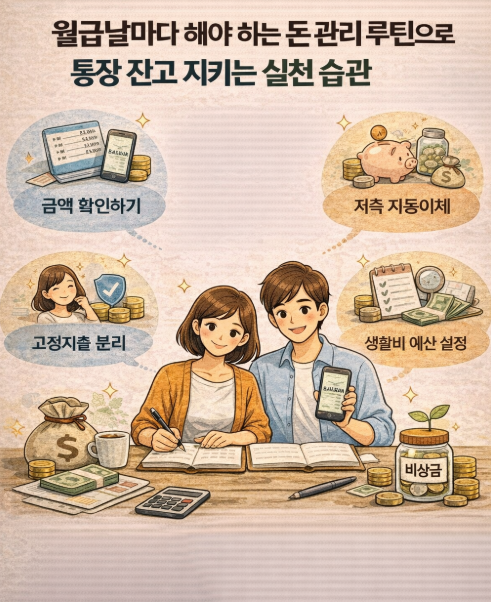 월급날마다 해야 하는 돈 관리 루틴으로 통장 잔고 지키는 실천 습관