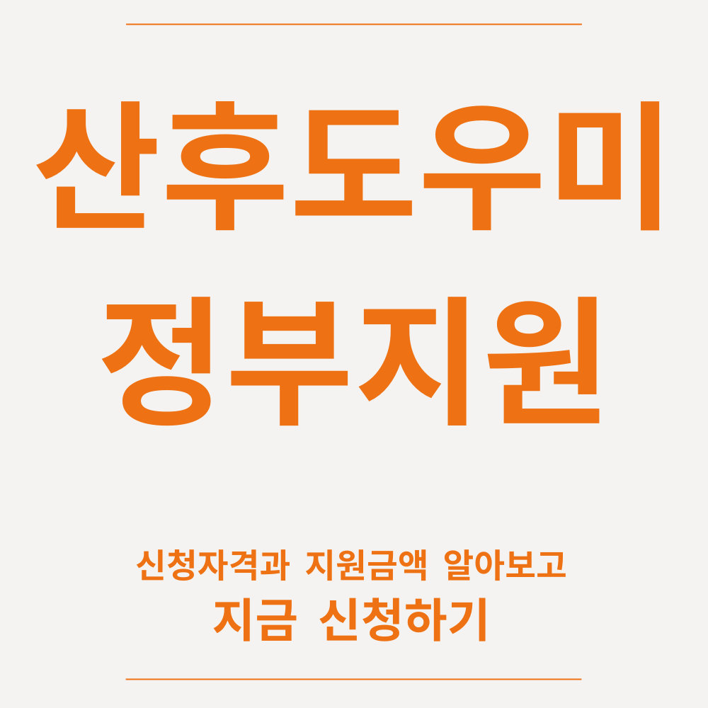 산후도우미 정부지원 신청자격과 지원금액 신청방법 바로가기