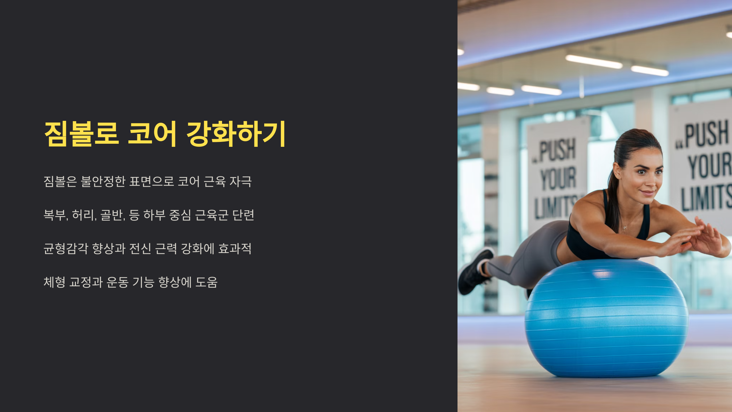 짐볼로 코어 단련하기