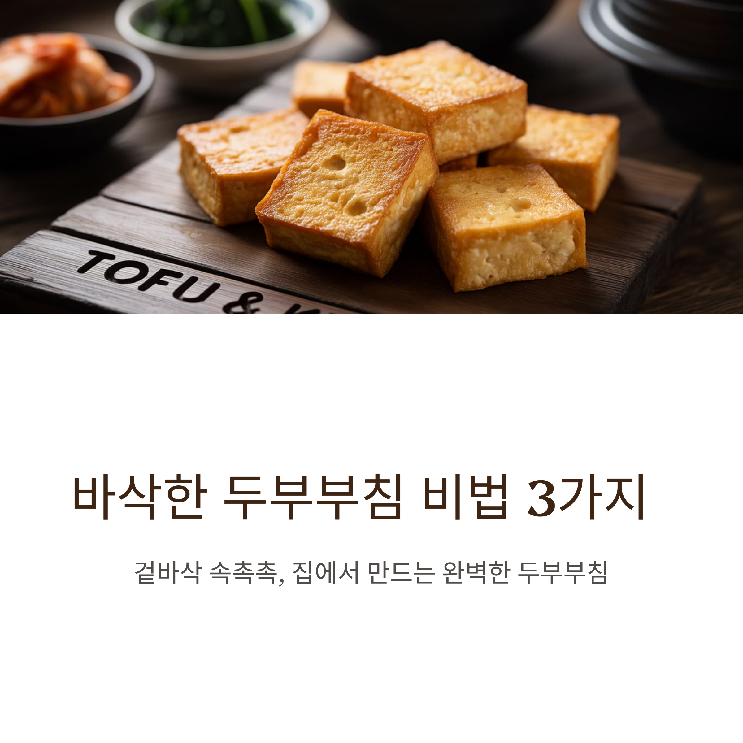 바삭한 두부부침 만드는 3가지 핵심