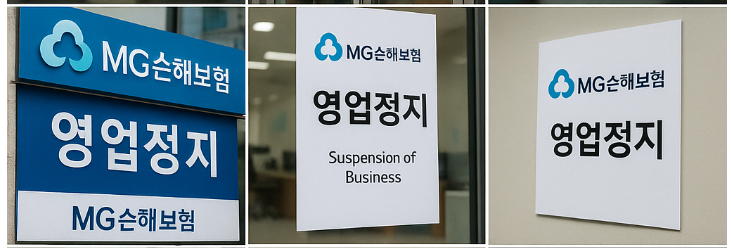 MG손해보험 영업정지