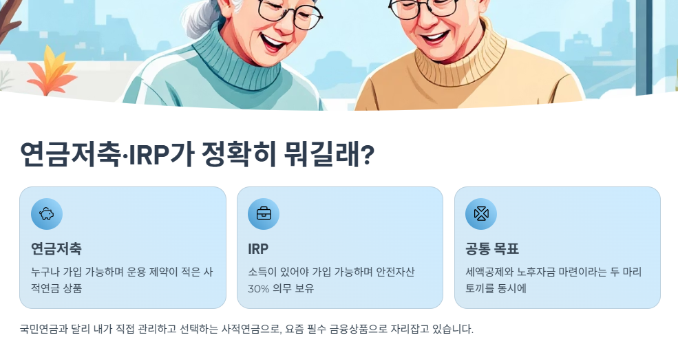 연금저축&middot;IRP가 정확히 뭐길래?