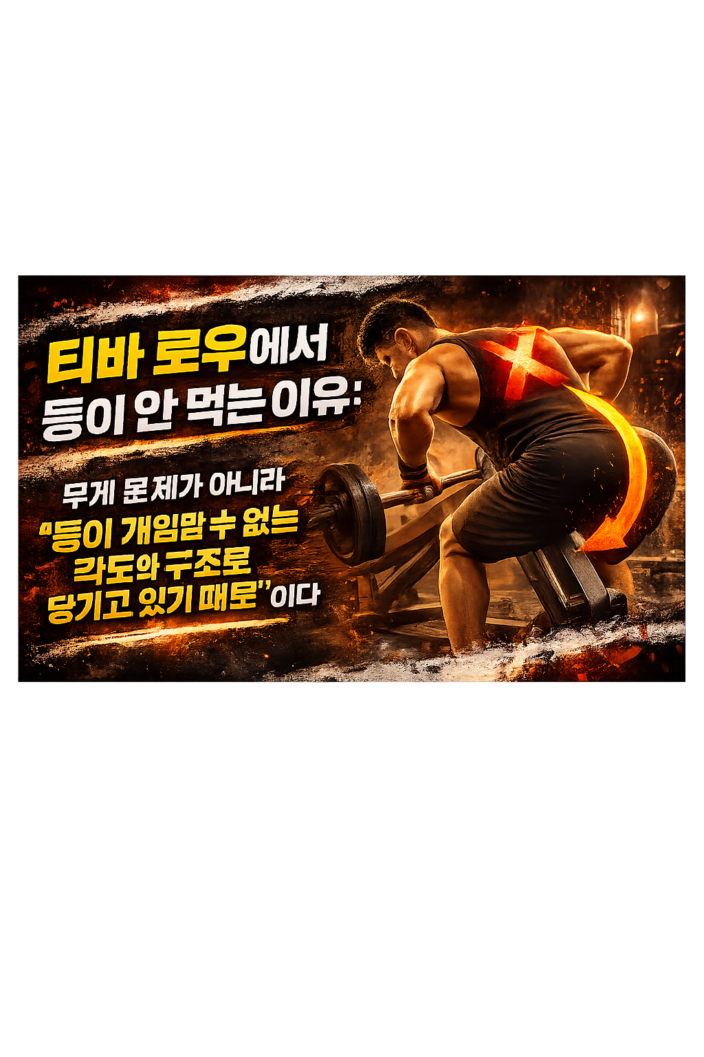 티바 로우에서 등이 안 먹는 이유