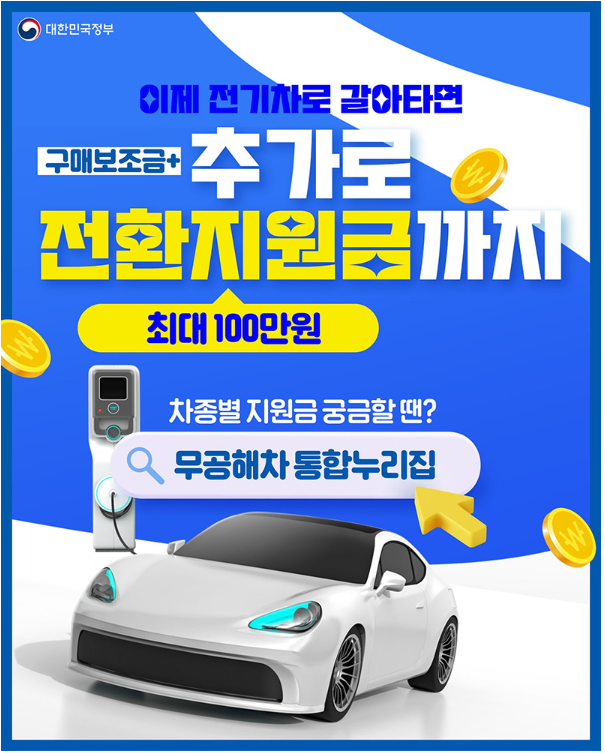 2026년 전기차 보조금 조회,신청방법, 전환지원금 알아보기