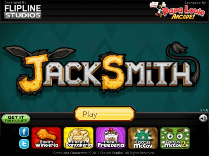 잭스미스-무기만들기-플래시게임-메인-화면