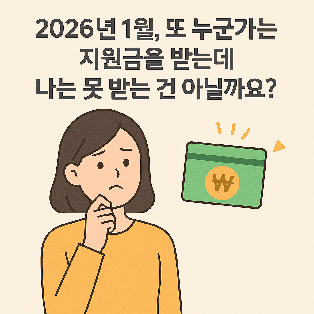 2026년 1월 민생안정지원금