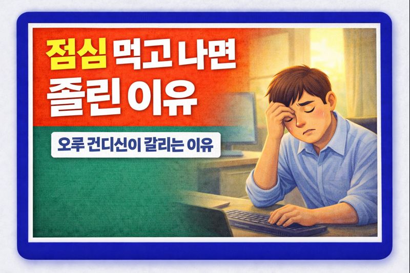 점심 먹고 나면 졸린 이유, 오후 컨디션이 갈리는 이유