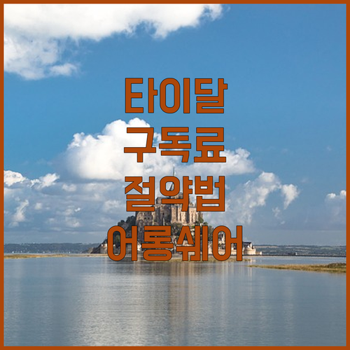 타이달 구독료 아끼는 방법? 어롱쉐어