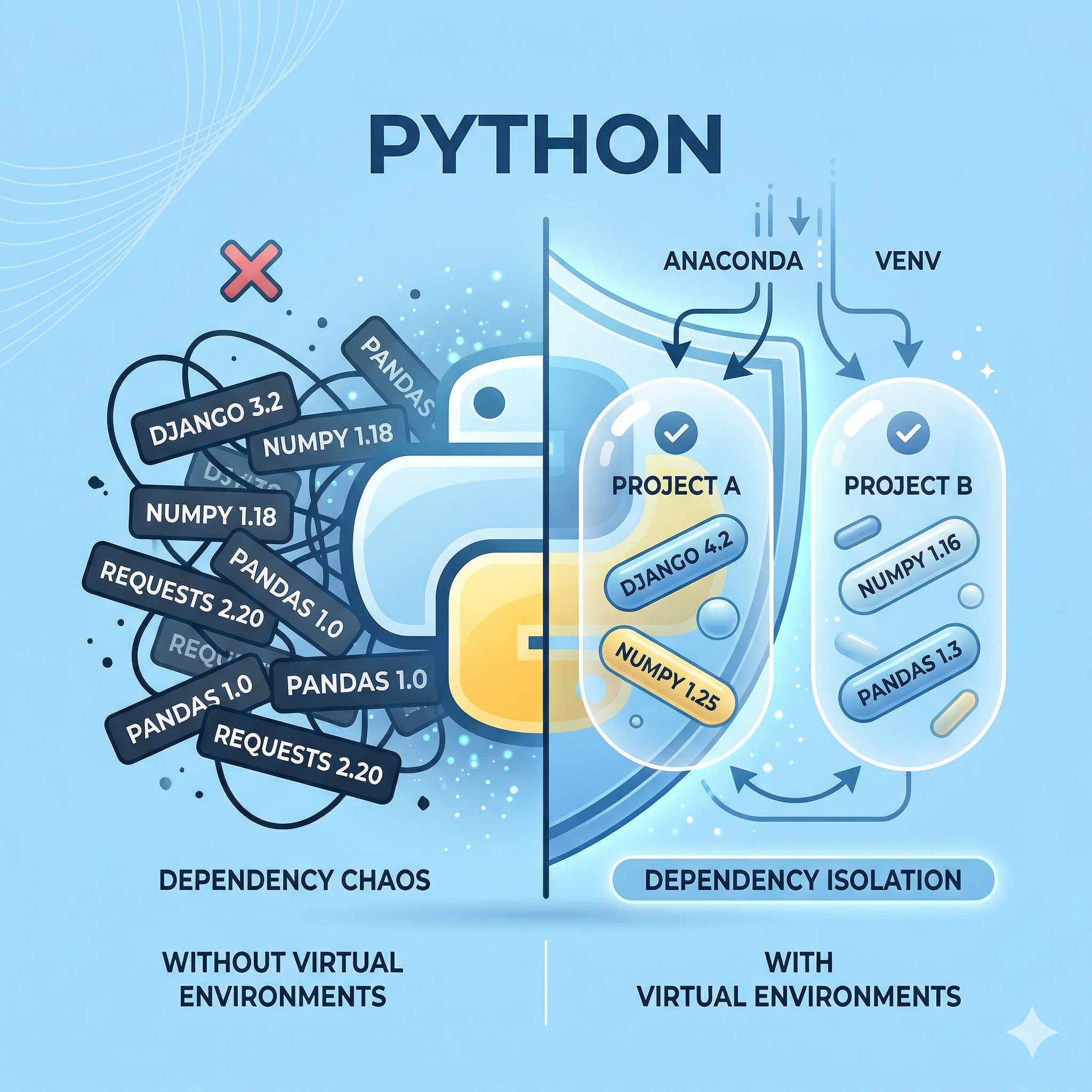 파이썬 개발에서 가상환경(venv, conda 등) 선택