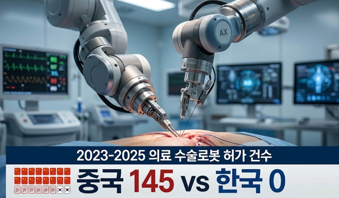 2026 의료 AX 수술로봇의 원인과 배경이 된 국가별 허가 건수 격차 시각화