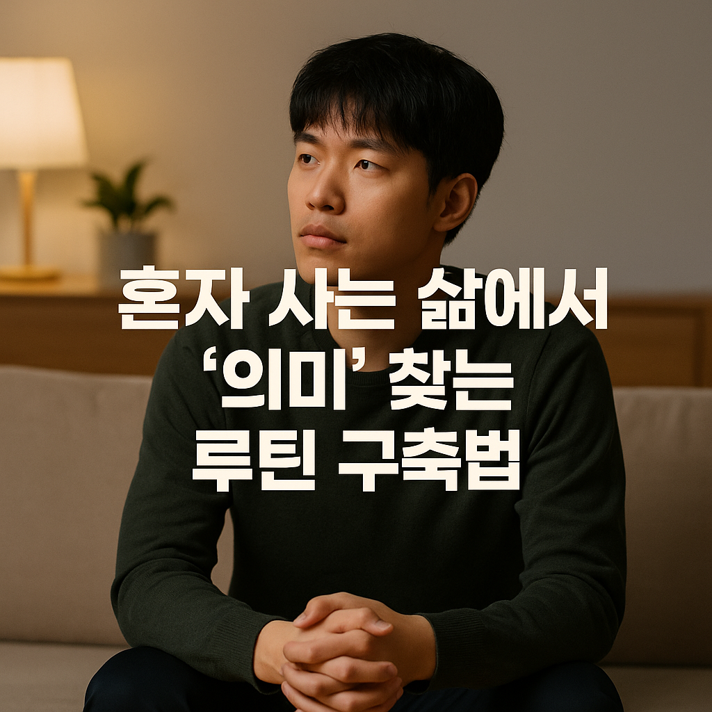 혼자 사는 삶에서 ‘의미’ 찾는 루틴 구축법