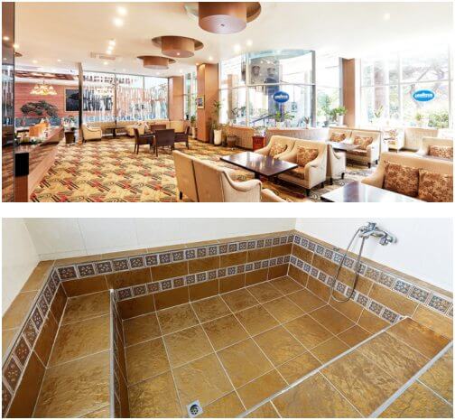 동부산온천호텔 라운지와 가족탕