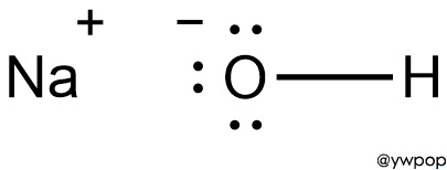 Lewis structure of NaOH 루이스