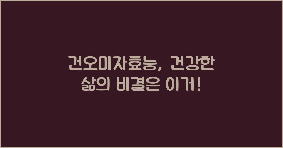 건오미자효능