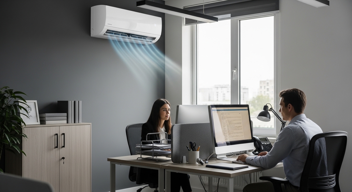 건조한 실내 환경이 눈 침침함에 영향을 주는 상황